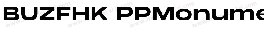BUZFHK PPMonumentExtended Bold字体转换